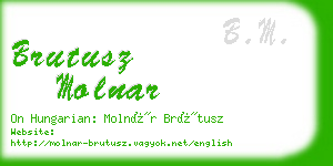 brutusz molnar business card